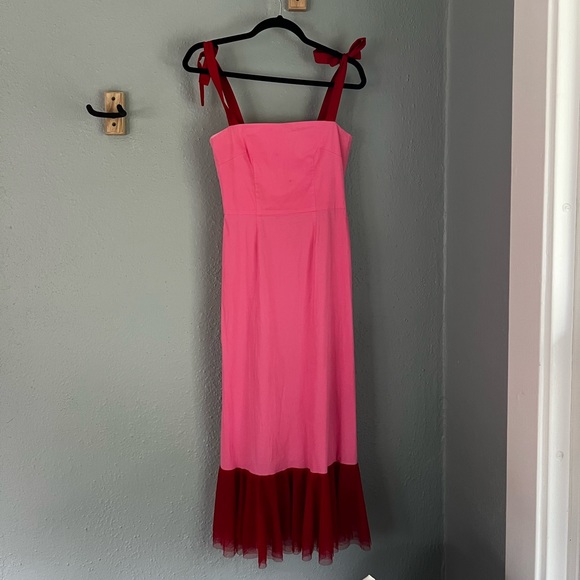 SOLD: STAUD Langdon dress with tulle detail - Picture 2 of 5